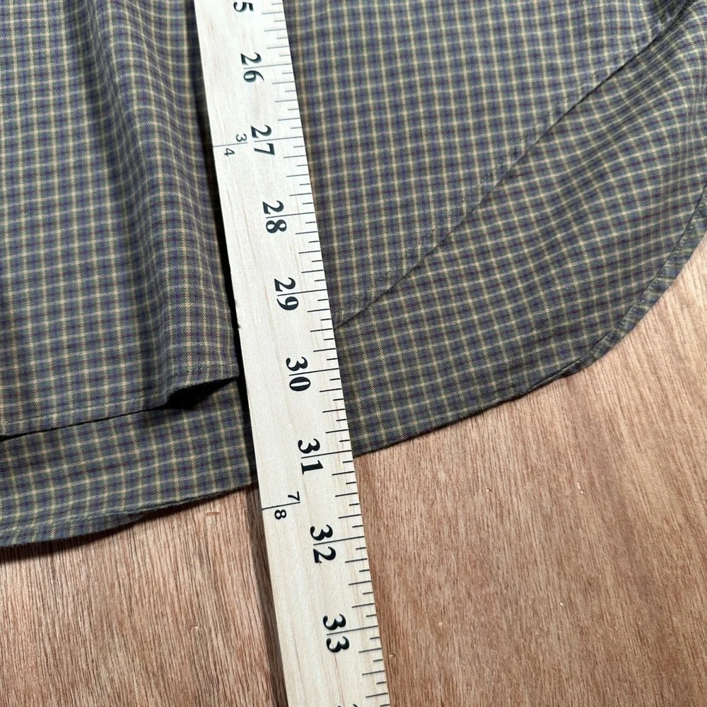 Polo Ralph Lauren Button Down Mens 16.5 (L) Olive/Tan Plaid Estate Classic Fit